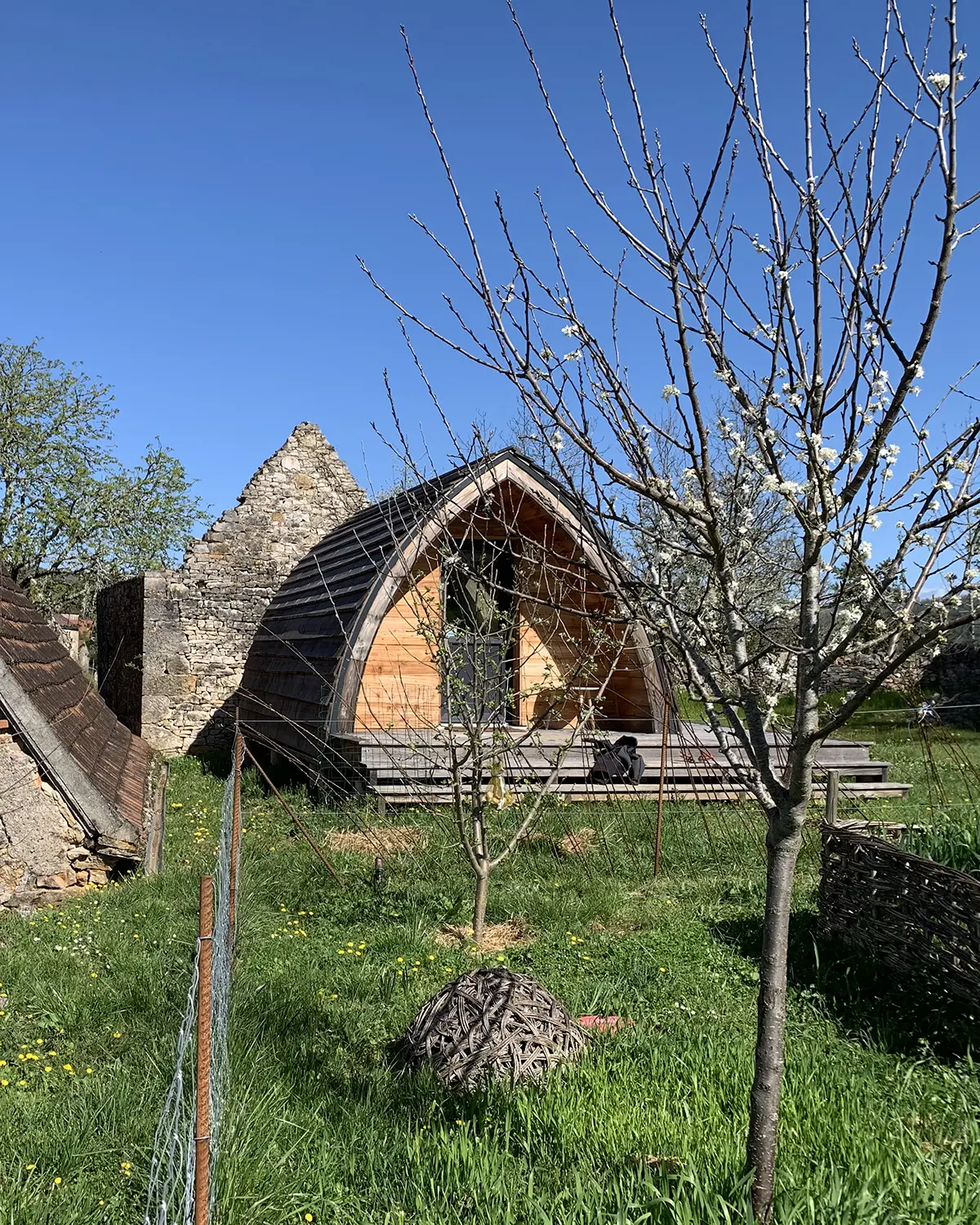 chambre hote en bois en pleine nature